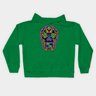 Colorful Skull de Los Muertos Kids Hoodie